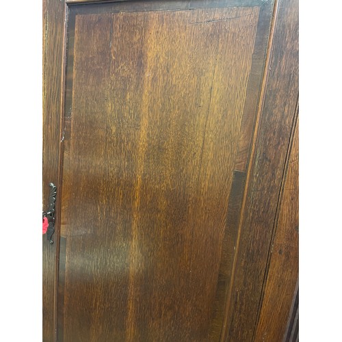 87 - GEORGE III OAK HANGING CORNER CUPBOARD