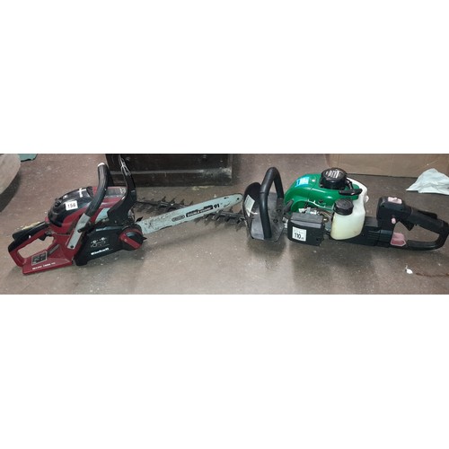 158 - EINHELL CHAINSAW AND PETROL HEDGE CUTTER