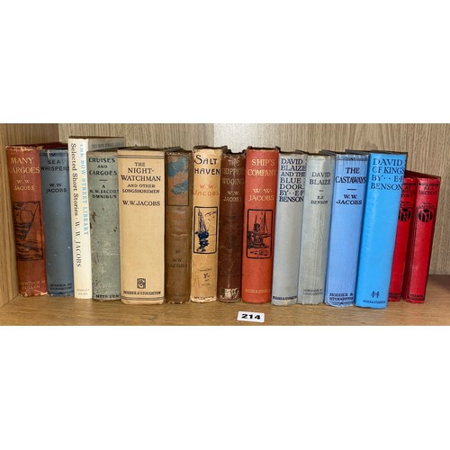 214 - HARD BACK BOOKS BY W.W JACOBS AND E.E BENSON