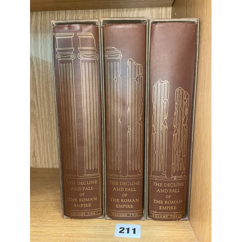 211 - HERITAGE PRESS THREE VOLUMES  THE DECLINE AND FALL OF THE ROMAN EMPIRE