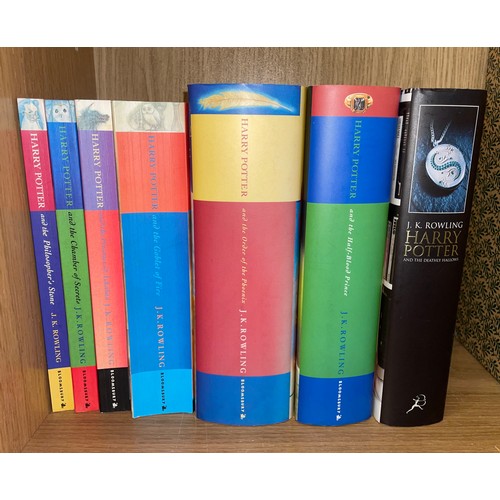 223 - FOUR PAPER BACK AND THREE PAPER BACK EDITIONS HARRY POTTER SERIES NOVELS (THREE HARDBACK 1ST EDITION... 