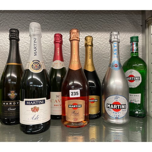 235 - QTY OF MARTINI AND SPARKLING WINES