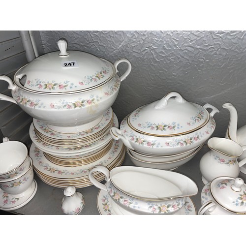 247 - TWO SHELVES OF MAYFAIR BONE CHINA TABLEWARES