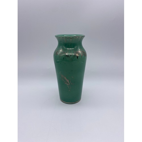 509 - WEDGWOOD VERONESE WARE GREEN GLAZE LUSTRE VASE