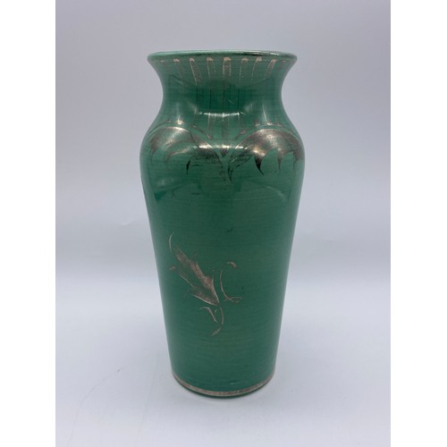 509 - WEDGWOOD VERONESE WARE GREEN GLAZE LUSTRE VASE