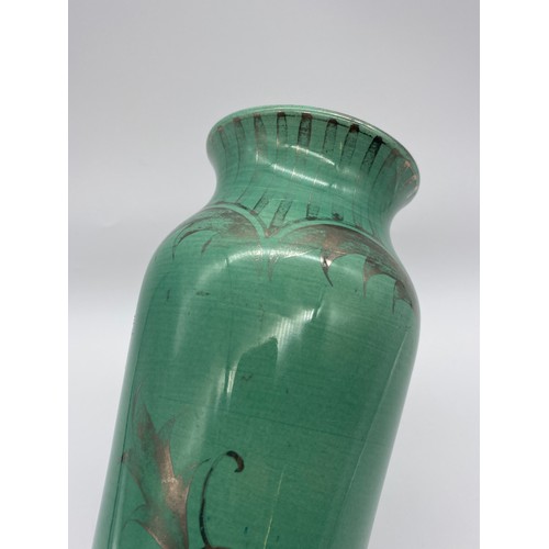 509 - WEDGWOOD VERONESE WARE GREEN GLAZE LUSTRE VASE