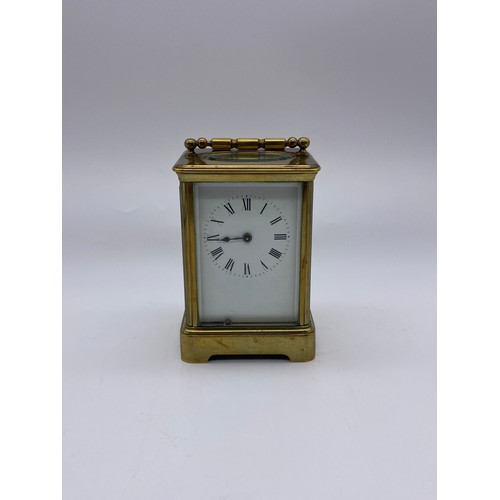 518 - BRASS CARRIAGE CLOCK