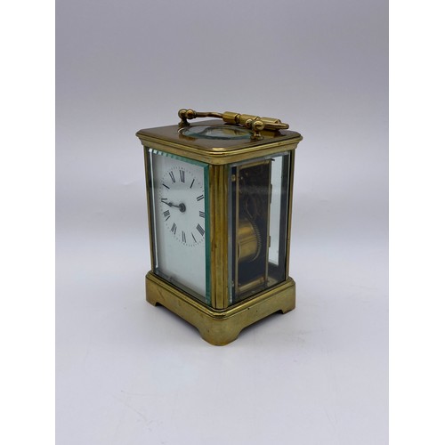 518 - BRASS CARRIAGE CLOCK