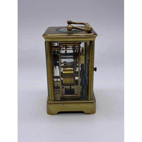 518 - BRASS CARRIAGE CLOCK