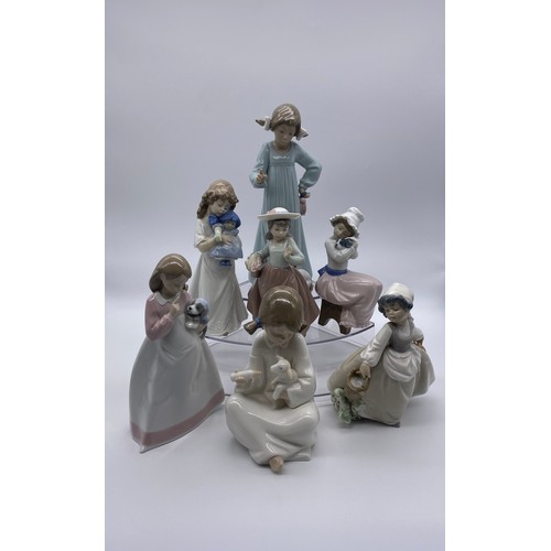 400 - SEVEN NAO PORCELAIN FIGURE GROUPS