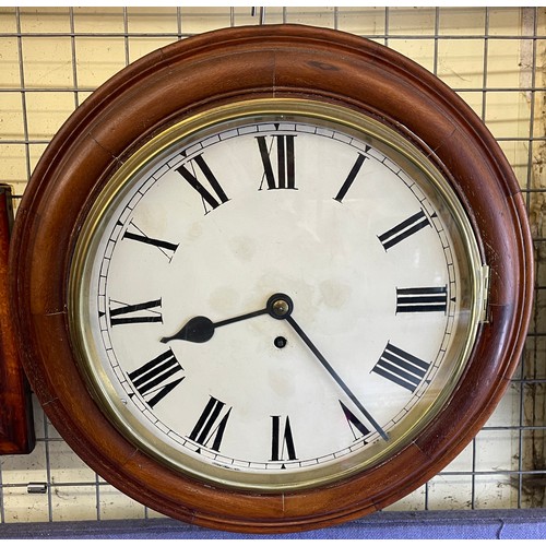 423 - 19TH CENTURY DROP DIAL FUSSEE CLOCK FROM THE WORK HOUSE IN MERIDEN