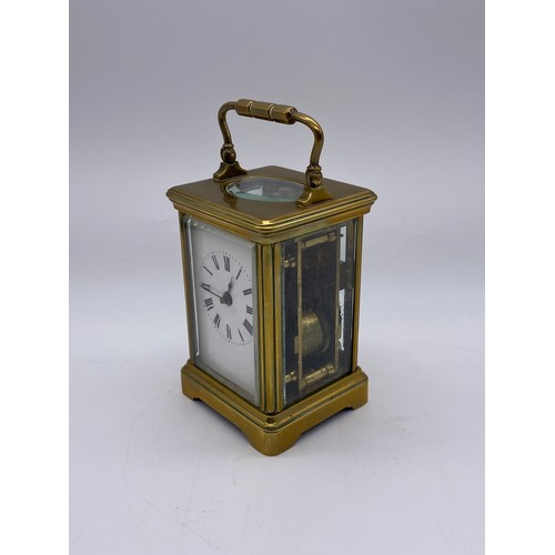 520 - BRASS CARRIAGE CLOCK