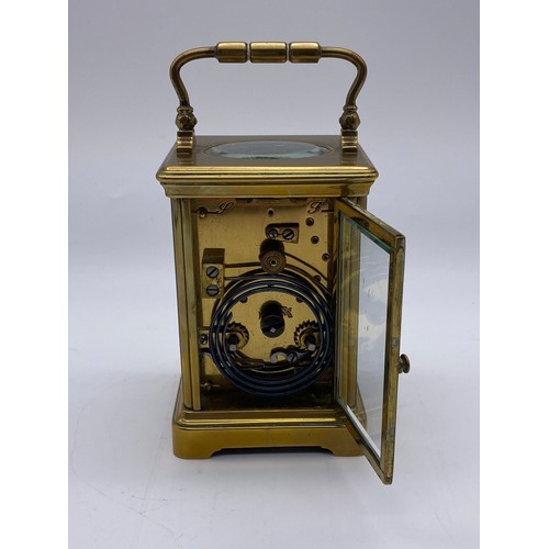 520 - BRASS CARRIAGE CLOCK