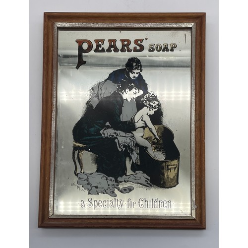 616 - PEARS SOAP ADVERTISING PICTURE MIRROR