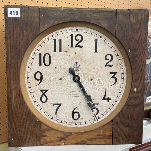 419 - INTERNATIONAL TIME RECORDING COMPANY CLOCK FACE