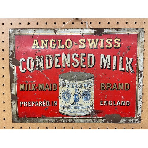 546 - ANGLO SWISS CONDENSED MILK ADVERTISING SIGN