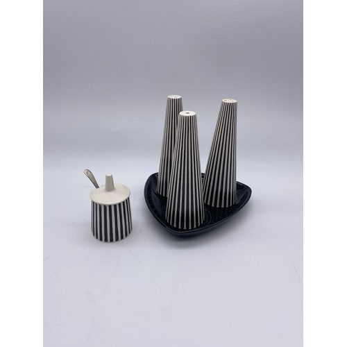 513 - HORNSEA PIN STRIPED “SUMMIT” CRUET SET