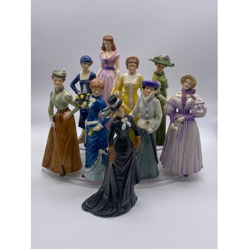 202 - NINE GOEBEL LADIES OF FASHION SERIES FIGURE GROUPS