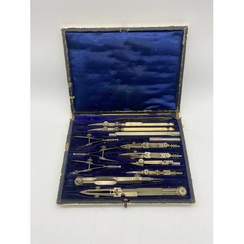 490 - CASED TECHNICAL DRAWING SET