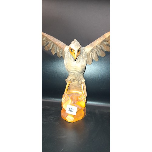 383 - CHIP CARVED EAGLE FIGURE