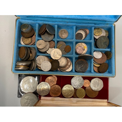 434 - SELECTION OF VARIOUS GB AND WORLD COINS