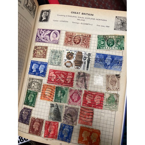 488 - TWO BINDERS OF GB POSTAGE STAMP FIRST DAY COVERS, ROYAL MAIL STAMP LEAFLETS, AND THREE WORLD STAMP A... 