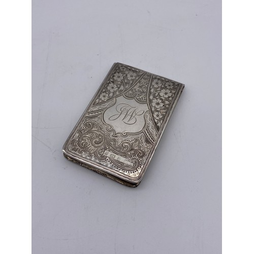 457 - BIRMINGHAM SILVER ENGRAVED AIDE-MEMOIRE