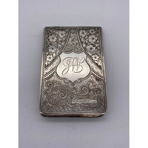 457 - BIRMINGHAM SILVER ENGRAVED AIDE-MEMOIRE