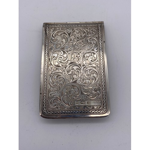 457 - BIRMINGHAM SILVER ENGRAVED AIDE-MEMOIRE