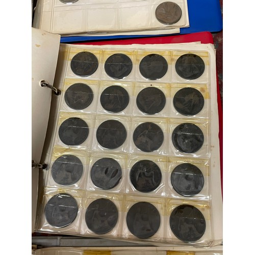 438 - THREE BINDERS OF PREDOMINANTLY GB PRE DECIMAL COINS VARIOUS DENOMINATIONS