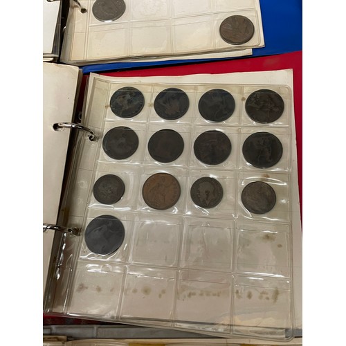 438 - THREE BINDERS OF PREDOMINANTLY GB PRE DECIMAL COINS VARIOUS DENOMINATIONS