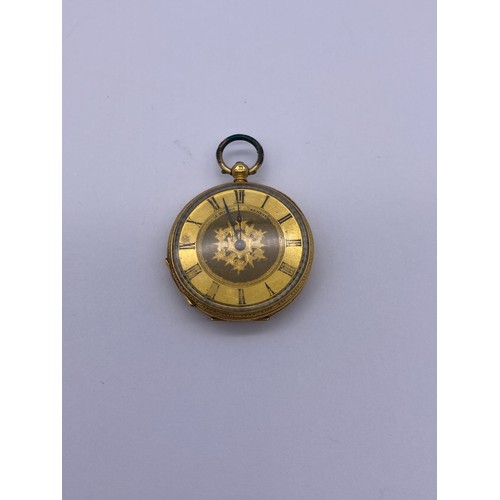 562 - 15K GOLD FOB WATCH 29G OVERALL