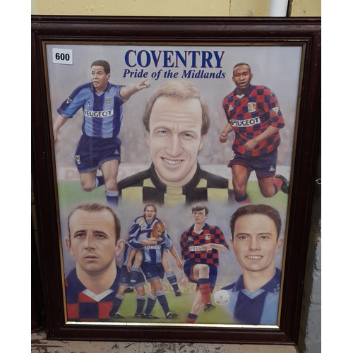 600 - PAIR OF COVENTRY CITY FOOTBALL CLUB COLLAGE PRINTS