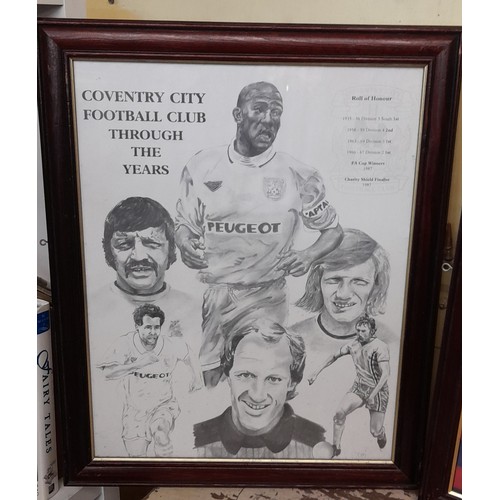 600 - PAIR OF COVENTRY CITY FOOTBALL CLUB COLLAGE PRINTS