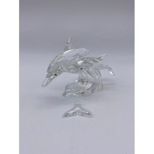 503 - SWAROVSKI CRYSTAL SOCIETY 1990 “LEAD ME” DOLPHIN FIGURE A/F