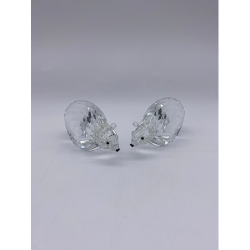 504 - TWO SWAROVSKI CRYSTAL POLAR BEARS