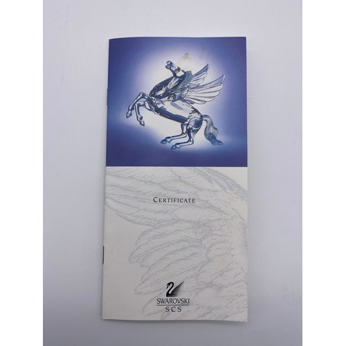 500 - BOXED SWAROVSKI CRYSTAL SOCIETY 1998 “FABULOUS CREATURES - THE PEGASUS” FIGURE DESIGNED BY ADI STOCK... 