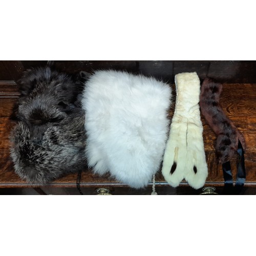 340 - SELECTION OF FUR STOLES AND WRAPS