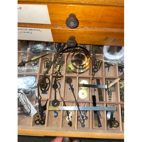 575 - TWO MULTI DRAWER CABINETS OF WATCH REPAIRERS PARTS AND SPARES