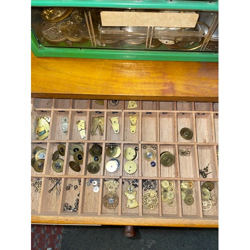 575 - TWO MULTI DRAWER CABINETS OF WATCH REPAIRERS PARTS AND SPARES