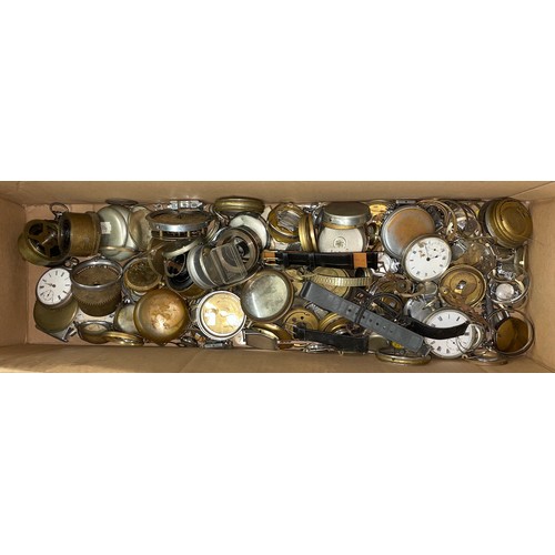 525 - BOX - POCKET WATCH CASES, FACES, AND RELATED MOVEMENTS AND WATCH PARTS