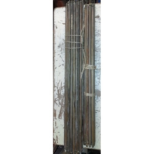 408 - TWO SETS OF BRASS STAIR RODS WITH SOME FITTINGS