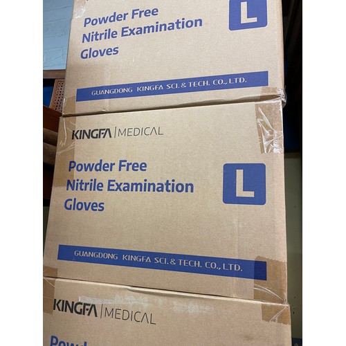 26 - FIVE BOXES OF KINGFA MEDICAL POWDER FREE NITRILE GLOVES