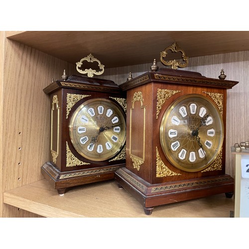 211 - SHELF - WEIMAR QUARTZ MANTLE CLOCKS, ANNIVERSARY TYPE, AND CARRIAGE CLOCKS