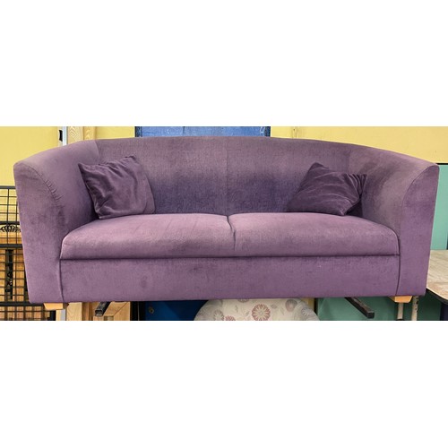 72 - PURPLE FABRIC SOFA