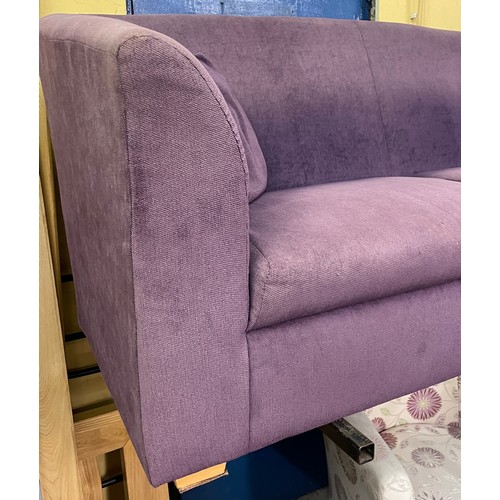 72 - PURPLE FABRIC SOFA