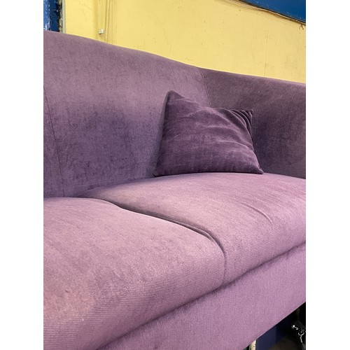 72 - PURPLE FABRIC SOFA