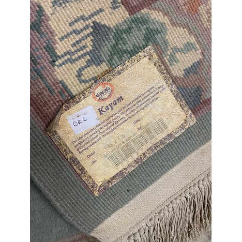 90 - GREEN CHINESE ROLLED CARPET RUNNER