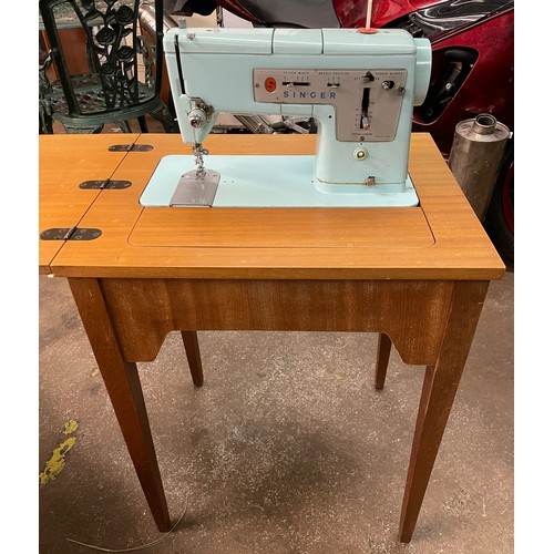 117 - SINGER CABINET SEWING MACHINE