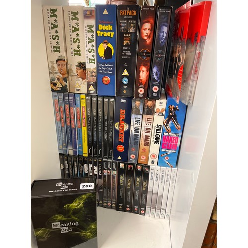 197 - COLLECTION OF BOX SET DVDS INCLUDING MORSE, MASH, ONLY FOOLS AND HORSES, AND OTHERS